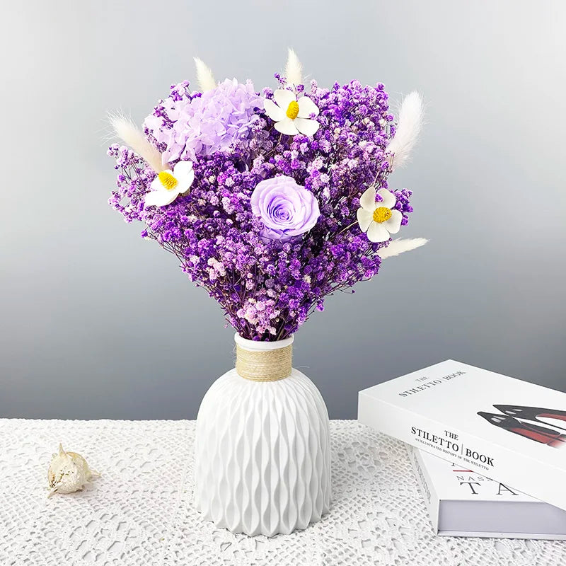 Vase à fleurs en plastique, Vase en fausse céramique pour la décoration de la maison, arrangements floraux, décoration de la maison, Vase à fleurs, centre commercial, décoration de Table