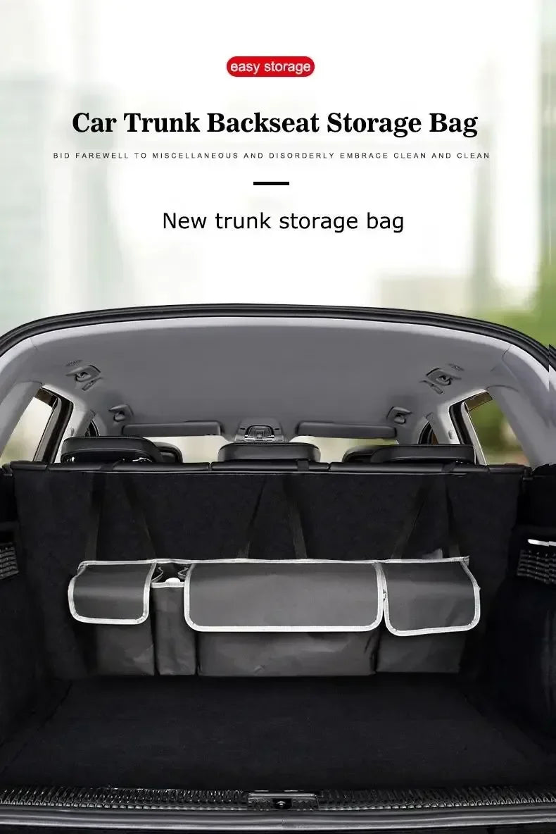 Organisateur de coffre de voiture, sac de rangement de siège arrière, haute capacité, multi-usage, Oxford, organisateurs arrière de siège de voiture, intérieur d'automobile