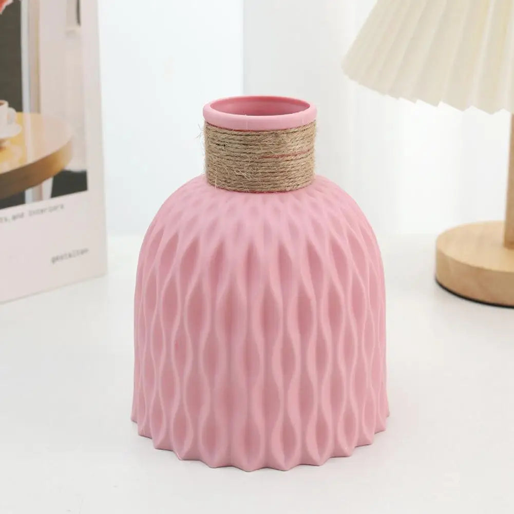 Vase à fleurs en plastique avec UL, pot de fleurs bricolage, porcelaine de salon, articles de fleurs, ornements de décoration pour la maison