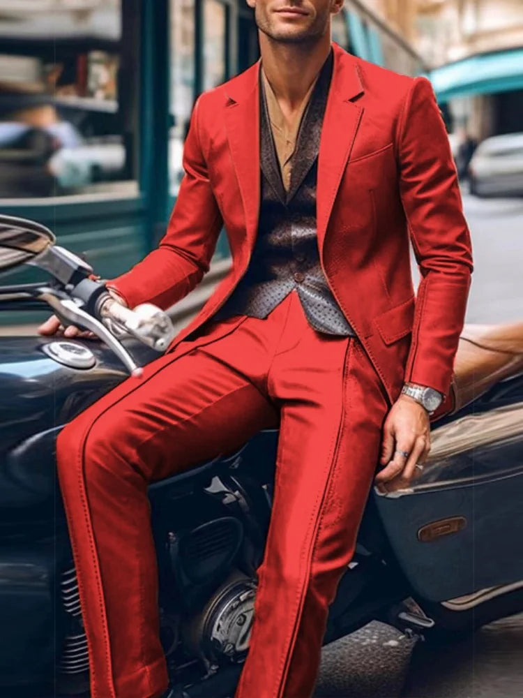 PU 2 pièces hommes Costume formel affaires Mariage costumes pour hommes meilleur Homme Blazer marié porter Tuxedos coupe ajustée Costume Homme Mariage