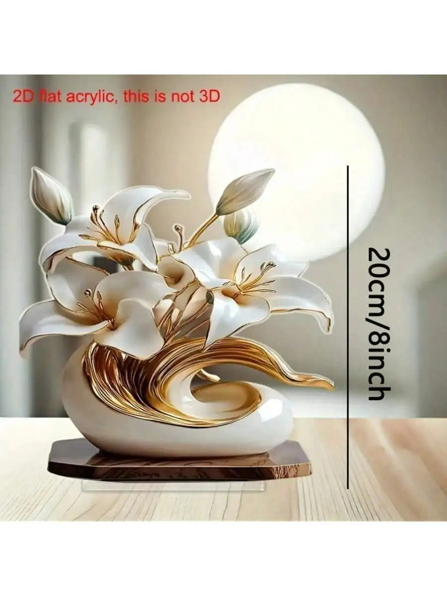 Décoration florale de Table, Plaque de bureau, adaptée à la décoration du salon, de la chambre à coucher, d'étude et du bureau, 1 pièce