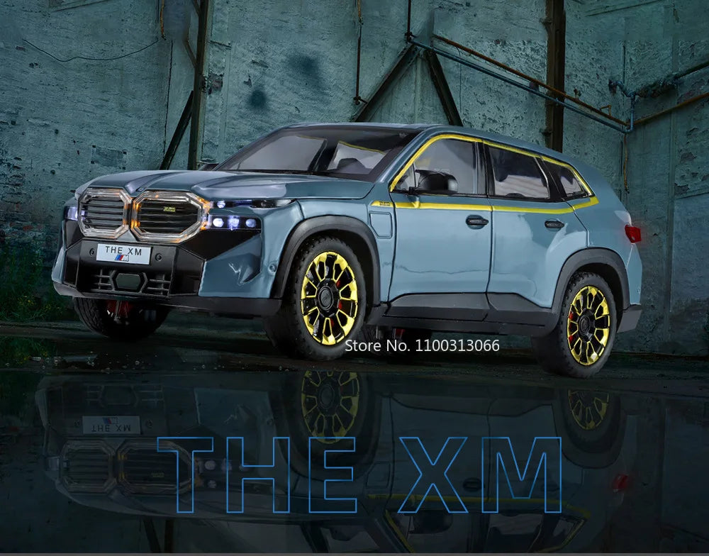 1/24 les modèles de voitures en alliage XM jouet moulé sous pression véhicules tout-terrain avec son léger fonction de traction SUV voiture jouets pour enfants garçons cadeaux