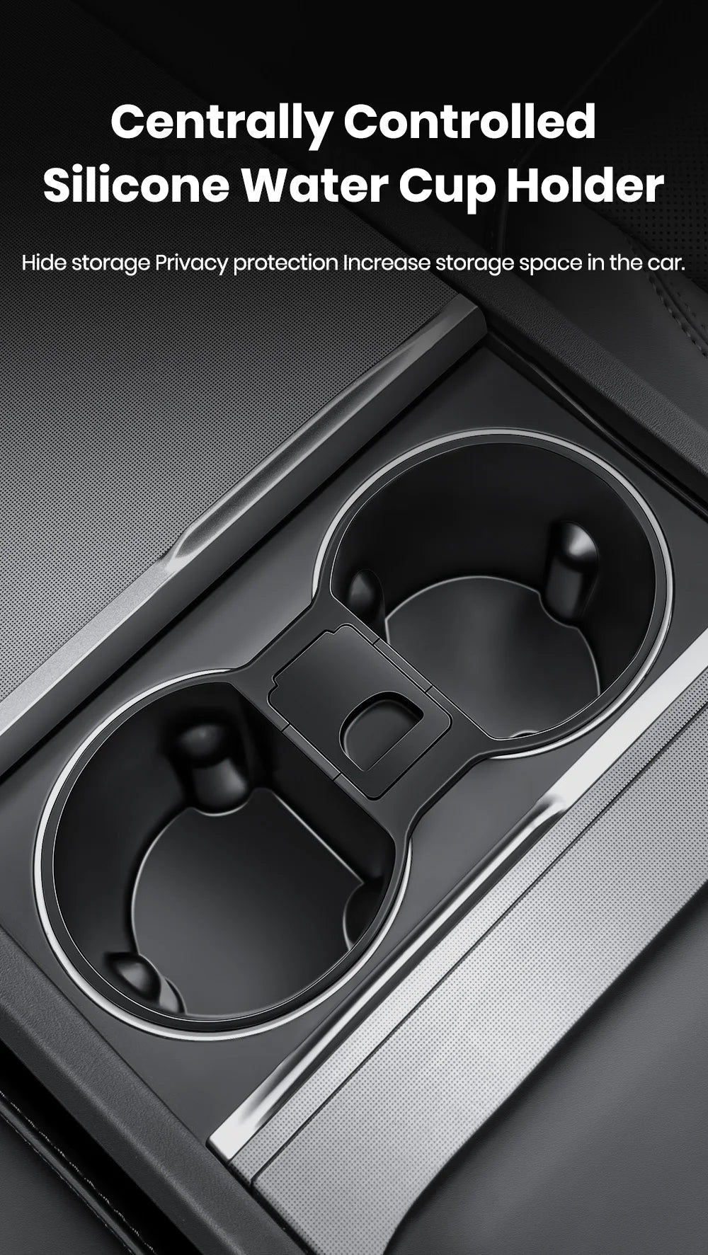 Accoudoir central caché, boîte de rangement, support de verre, organisateur de Console, accessoires pour Tesla modèle 3 Highland 2025 modèle Y 2021 – 2025