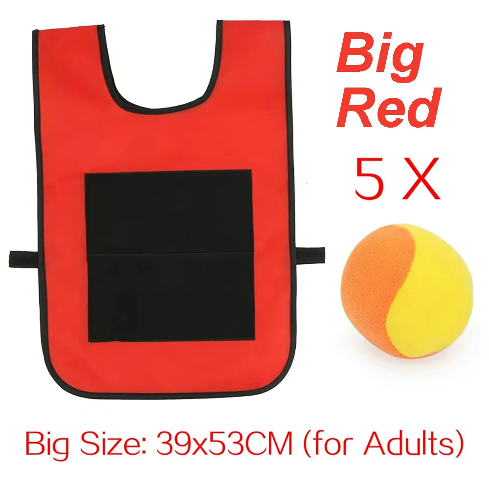 Gilet de jeu de balle Dodge collant, jouet de sport de plein air, accessoires en tissu Jersey, capture de balles en polaire douce, sans danger pour les enfants, adolescents et adultes