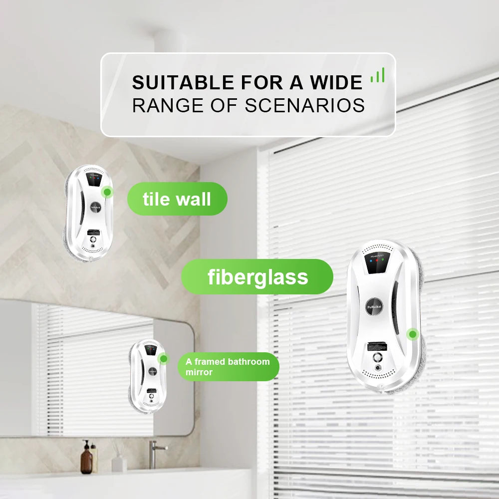 PuRuiKai Robot aspirateur Ultra mince nettoyage de vitres robot fenêtre électrique verre limpiacristales télécommande pour la maison