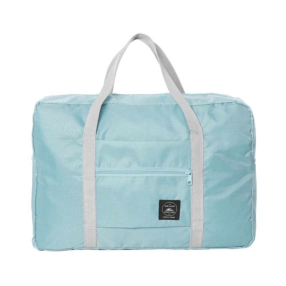 Sac de voyage pliant imperméable de couleur unie, sac à bagages léger de grande capacité