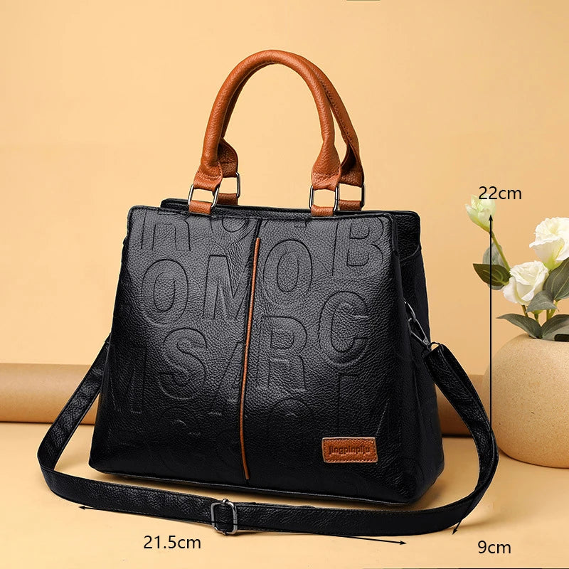 Sacs à bandoulière décontractés en cuir PU pour femmes, sac à main fourre-tout de luxe pour dames, grande capacité, sac initié au voyage