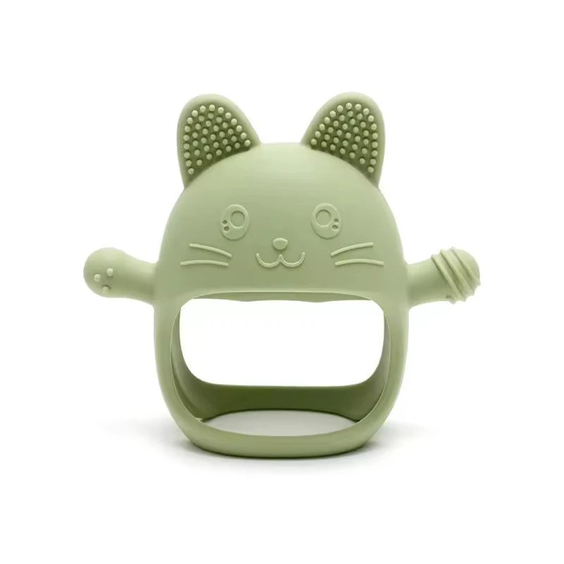 Gants de dentition en Silicone pour bébé, 1 pièce, jouet sans BPA, mignon en forme d'animal, jouets molaires de dentition pour nourrissons, soins dentaires, articles pour nouveau-nés