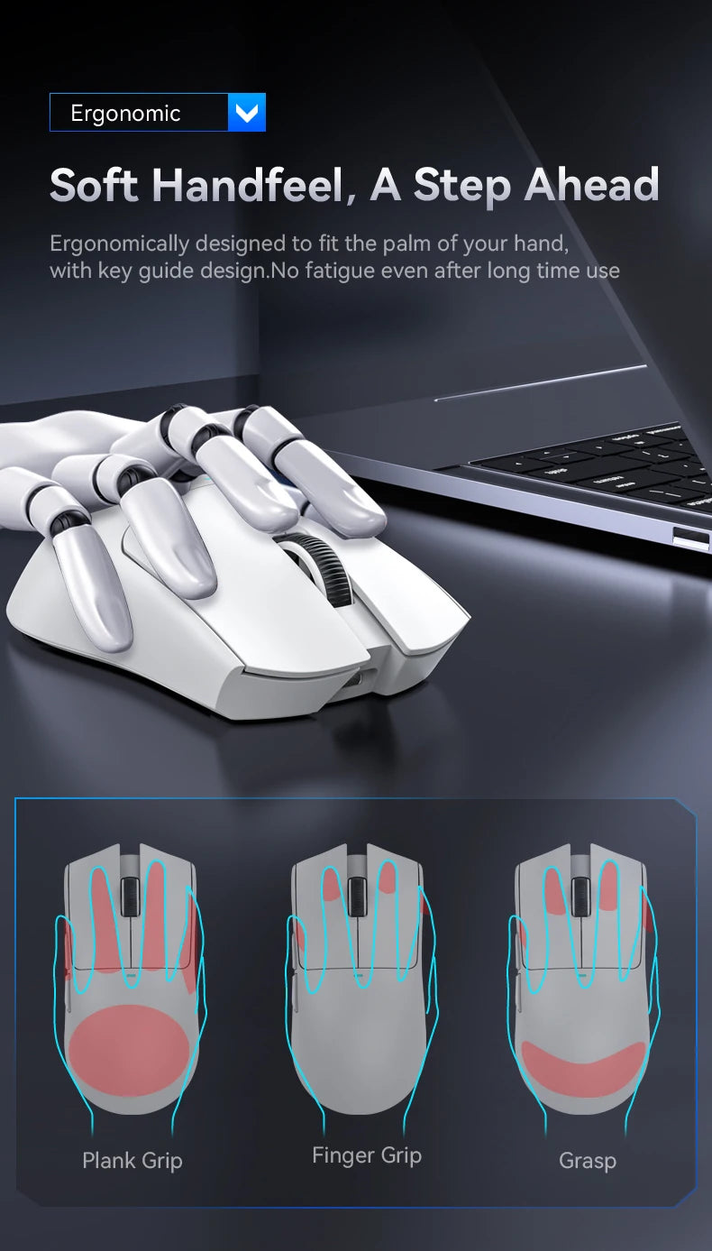 ATTACK SHARK X11 Souris de jeu sans fil légère avec rétroéclairage RVB, jusqu'à 22 K DPI, capteur optique PAW3311, commutateur HUYU