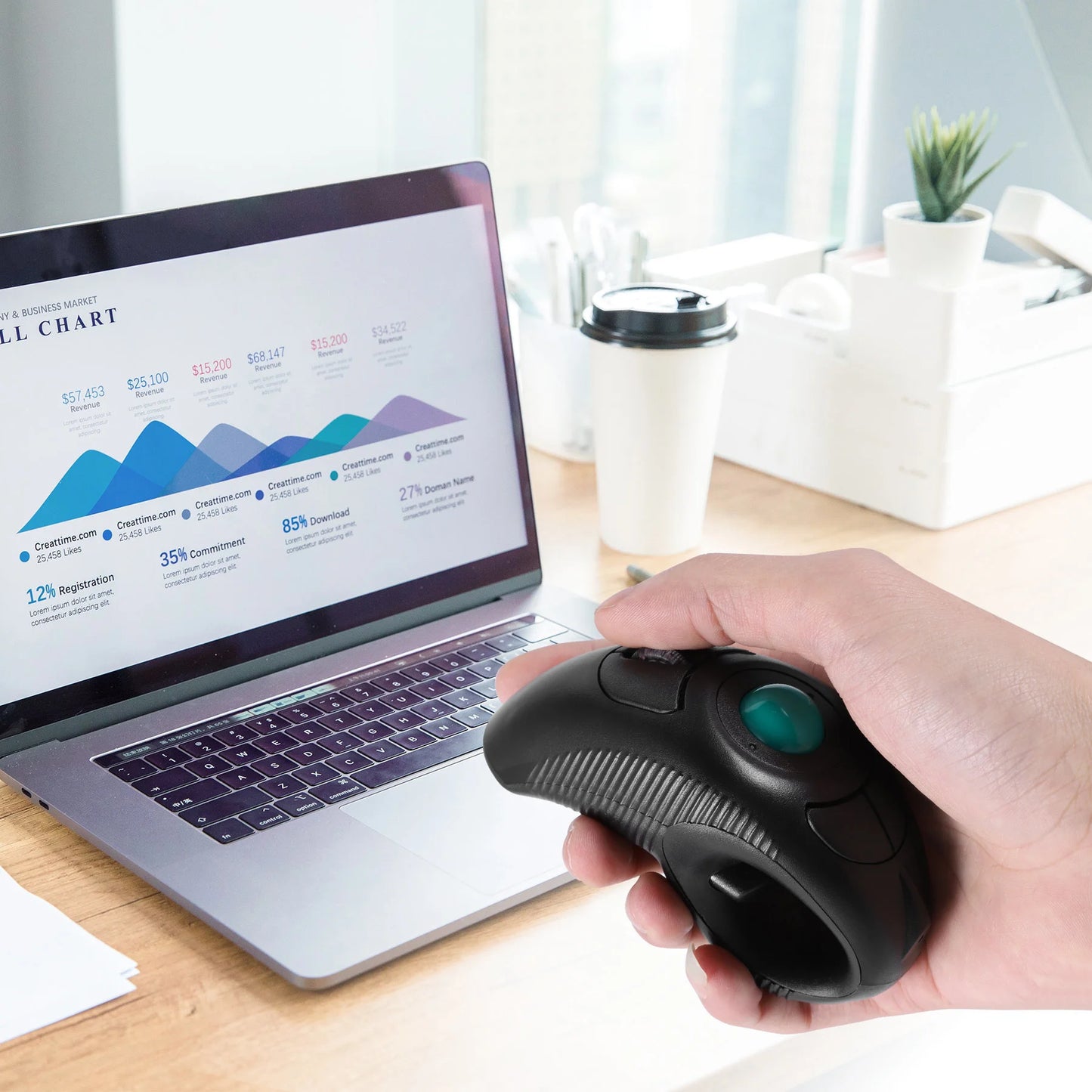 Souris Laser portable ergonomique, commande au pouce, sans fil, optique, filaire, USB, pour ordinateur portable et PC, nouvelle collection