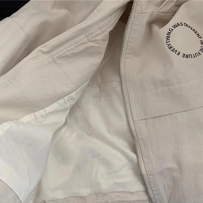 Veste à Capuche avec Fermeture Éclair pour Enfant Garçon et Fille, Vêtement à la Mode avec Dessin Animé, Chemise avec Lettres, Nouvelle Collection Printemps Automne 2024