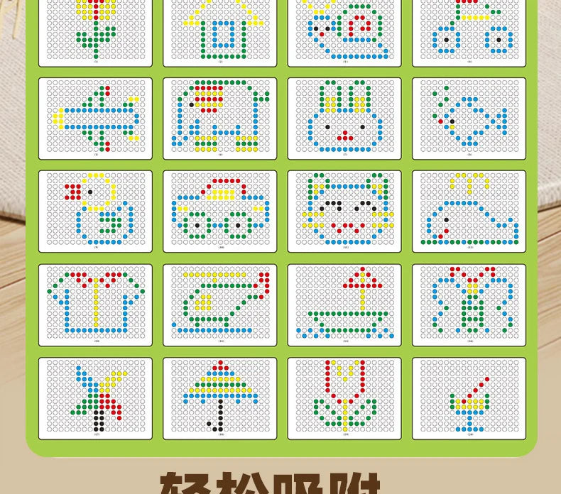 Planche à gribouiller en perles magnétiques pour enfants de 3 à 8 ans, avec stylo Puzzle, jouets de dessin, jeu de Montessori, cadeau éducatif, nouvelle collection