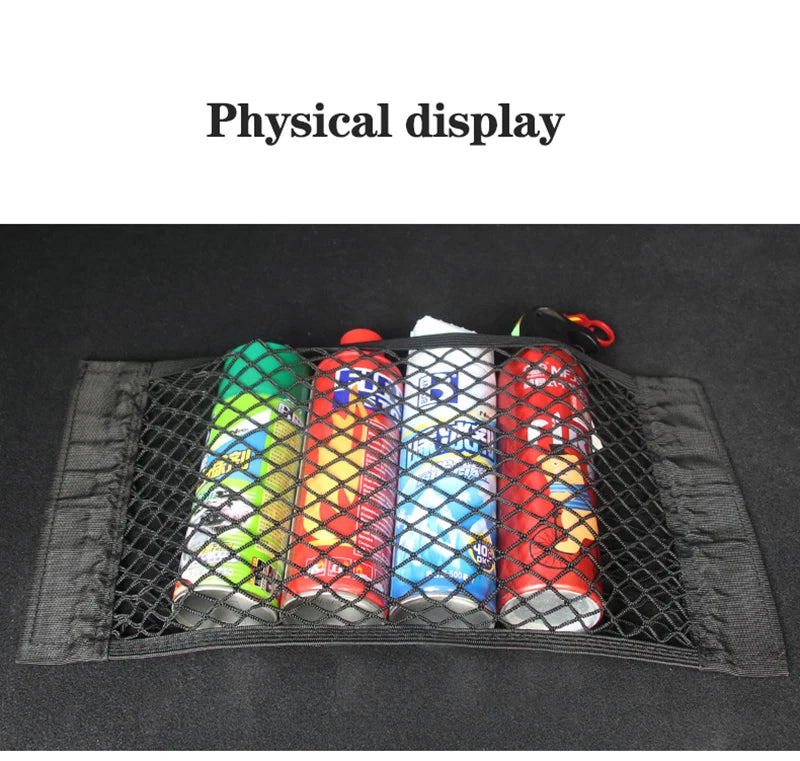 Filet de Rangement artificiel astique pour Siège Arrière de Voiture, Poche en Maille, Autocollant Magique, Sac Portable Universel, Accessoires