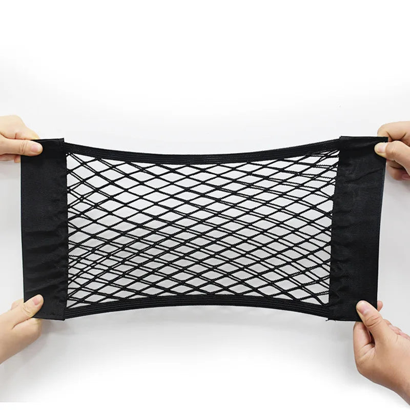 Filet de Rangement artificiel astique pour Siège Arrière de Voiture, Poche en Maille, Autocollant Magique, Sac Portable Universel, Accessoires