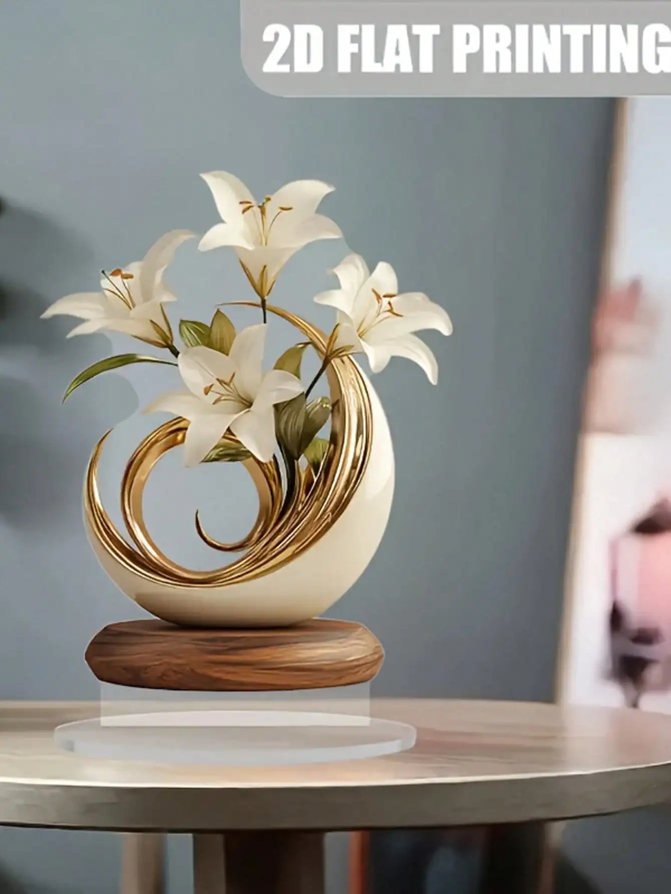 Décoration florale de Table, Plaque de bureau, adaptée à la décoration du salon, de la chambre à coucher, d'étude et du bureau, 1 pièce