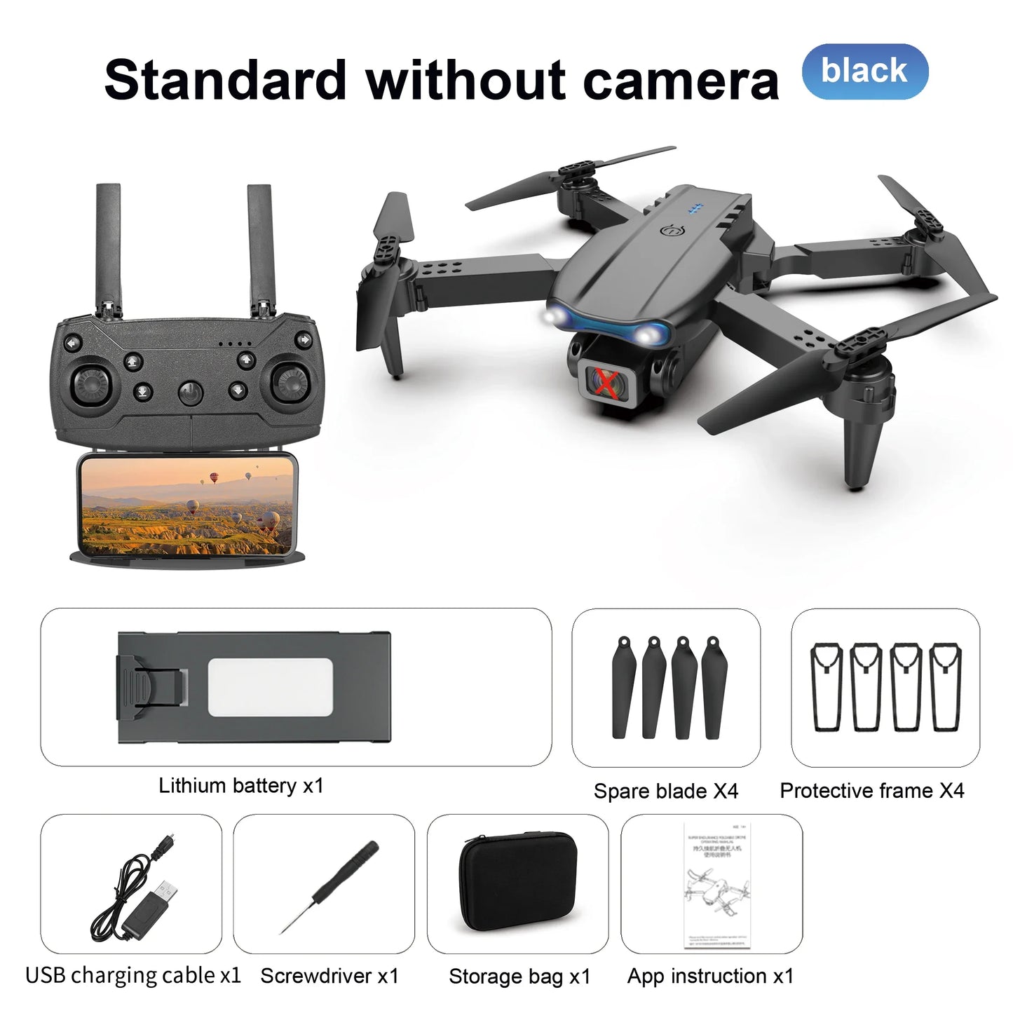 Drone professionnel E99 Pro avec caméra 4K, photographie aérienne, caméra HD pour touristes, évitement d'obstacles à trois côtés, quadrirotor
