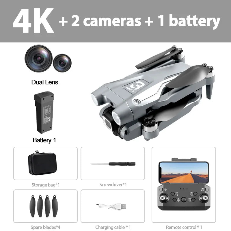Xiaomi-Drone ATA JIA Z908 Pro /MAX 8K ESC 4K, professionnel, localisation de flux optique, évitement d'obstacles à 3 côtés, jouets quadricoptères