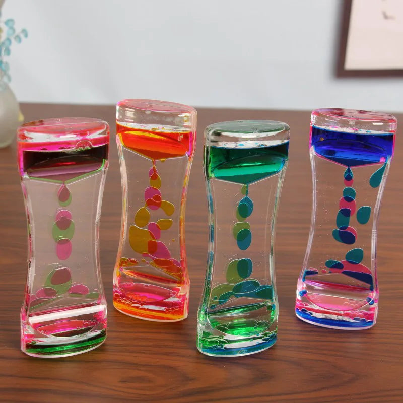 Barboteur à mouvement liquide, sablier, minuterie, jouets sensoriels pour enfants et adultes, accessoires anti-Stress, décoration de bureau et de maison, 1 pièce