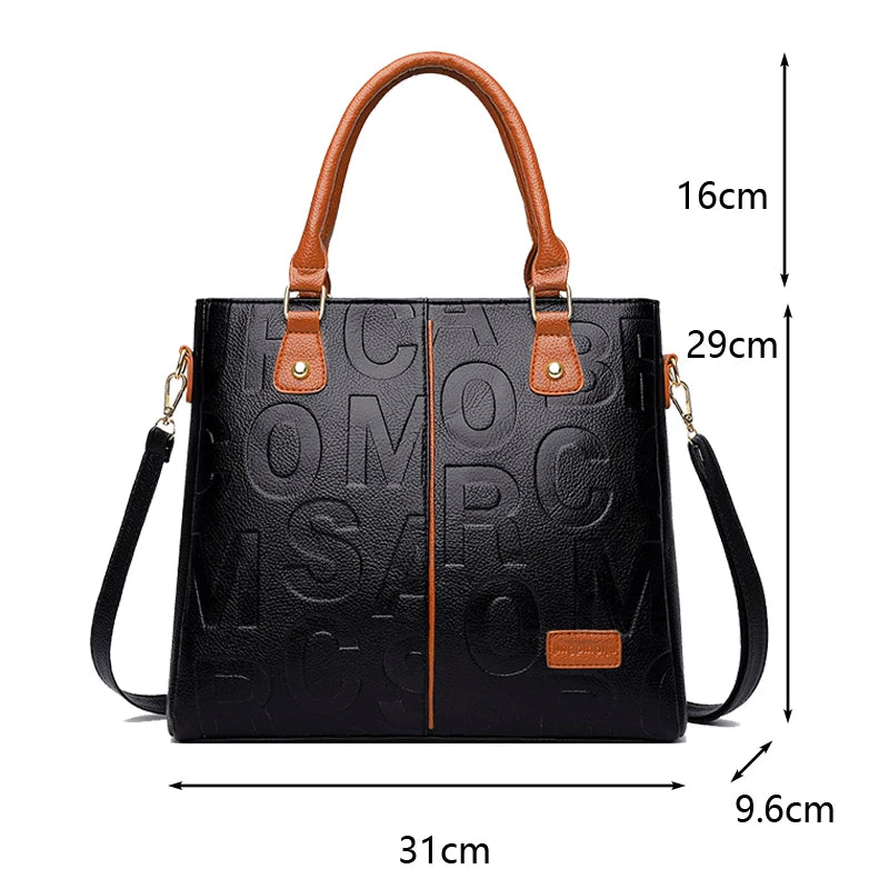 Sacs à bandoulière décontractés en cuir PU pour femmes, sac à main fourre-tout de luxe pour dames, grande capacité, sac initié au voyage