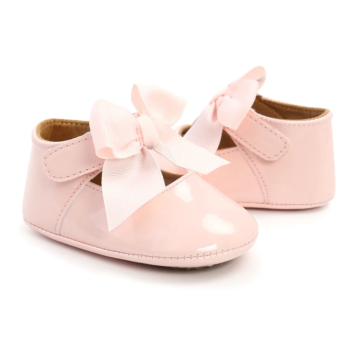 Meckior bébé chaussures nœud papillon semelle en caoutchouc anti-dérapant PU Ballet pantoufles bébé fille robe chaussures premier marcheur enfant en bas âge berceau chaussures