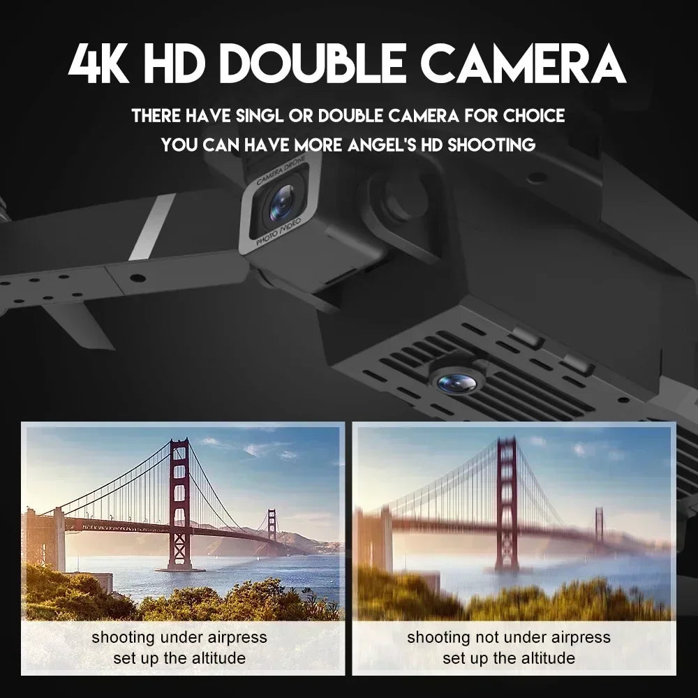 2025 E88 professionnel grand Angle RC Dron HD 4K Mode caméra pliable hélicoptère avion quadrirotor Drone enfant cadeau jouets 