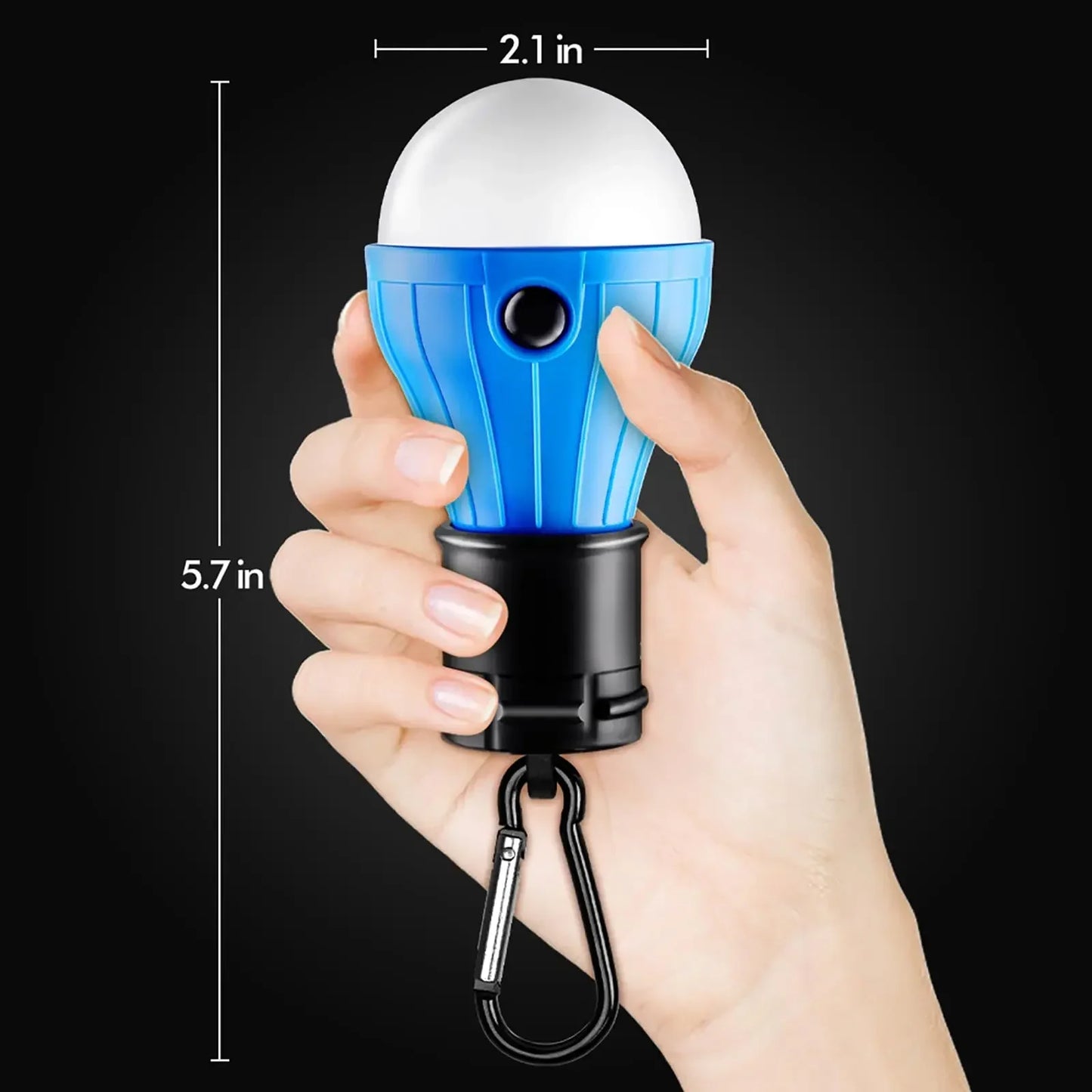 Lampe de tente extérieure Ampoule LED Lampe à crochet portable Lampe de camping adaptée aux sacs à dos extérieurs Voyant d'avertissement de sécurité pour enfants