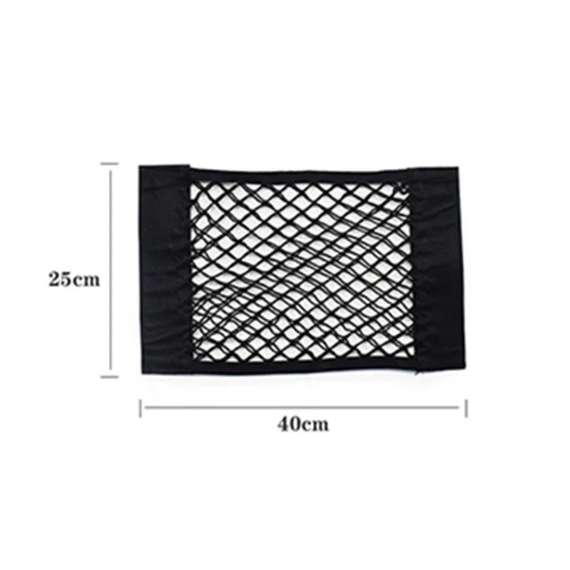 Filet de Rangement artificiel astique pour Siège Arrière de Voiture, Poche en Maille, Autocollant Magique, Sac Portable Universel, Accessoires