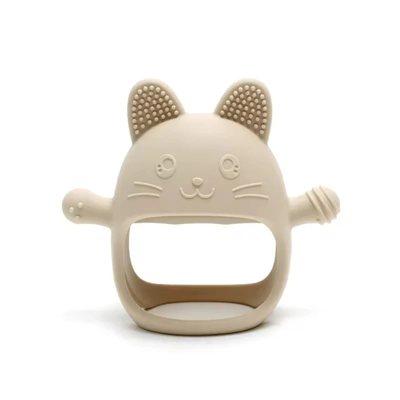 Gants de dentition en Silicone pour bébé, 1 pièce, jouet sans BPA, mignon en forme d'animal, jouets molaires de dentition pour nourrissons, soins dentaires, articles pour nouveau-nés