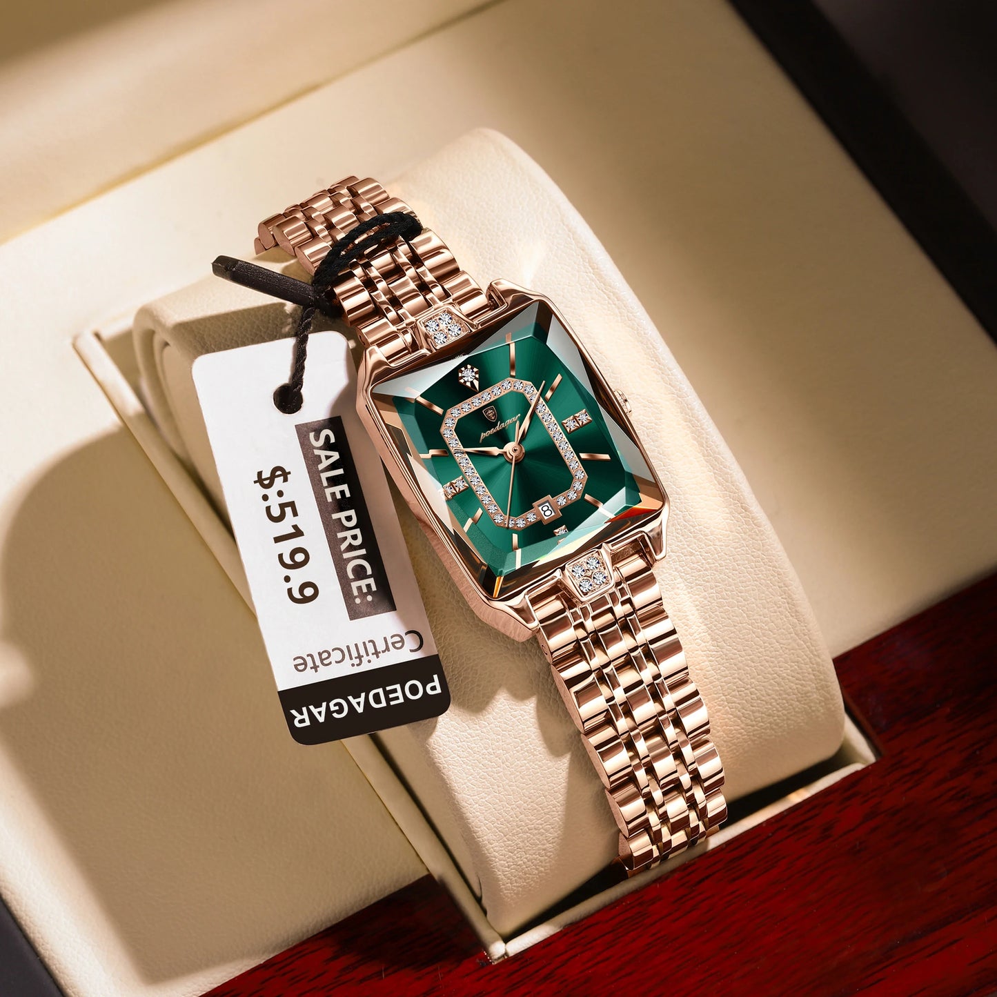POEDAGAR montre de luxe pour femme calendrier étanche haute qualité dames montre en acier inoxydable Quartz femmes montres élégant + boîte