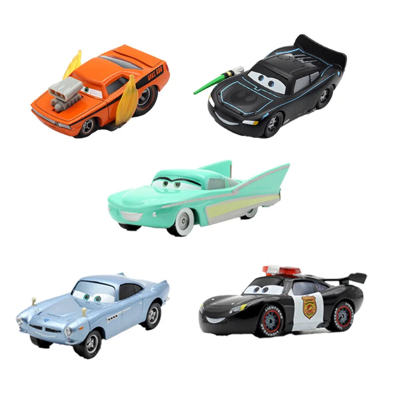5 pièces Disney Pixar foudre McQueen voitures 1:55 véhicule moulé sous pression carrosserie en métal alliage matériel enfant modèle jouet voiture cadeau d'anniversaire