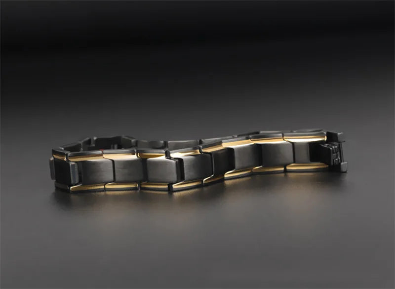 Offre spéciale de luxe mode santé énergie Bracelet hommes en acier inoxydable Bio magnétique Anti-fatigue Anti-rayonnement Bracelets bijoux