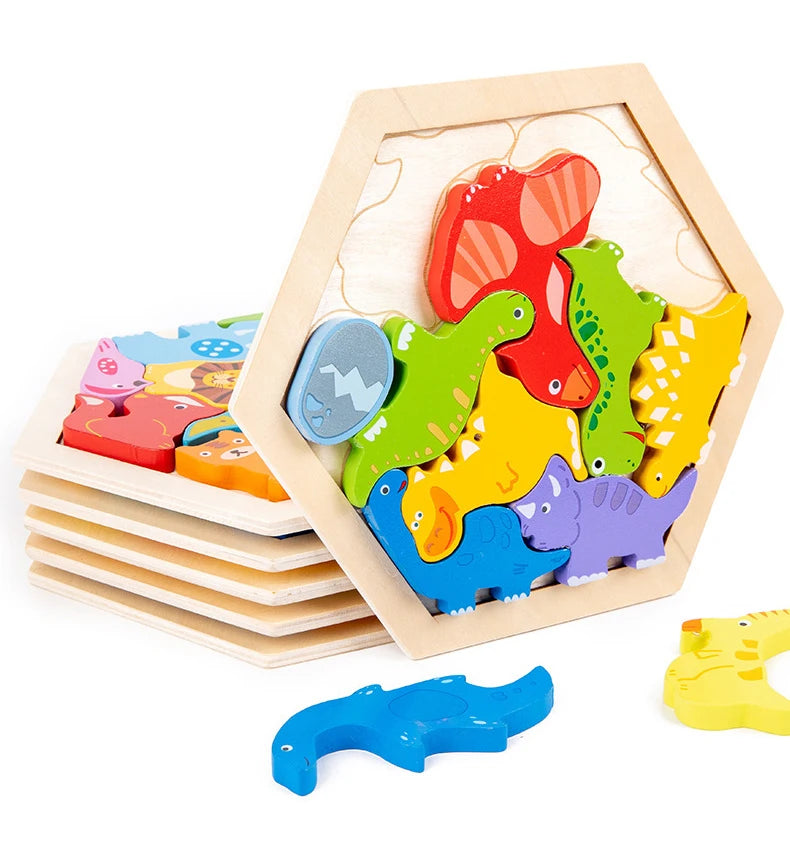 Jouet pour bébé Puzzle en bois Puzzle 3D créatif pour le développement de l'intelligence des enfants Ealy jouet éducatif pour les enfants
