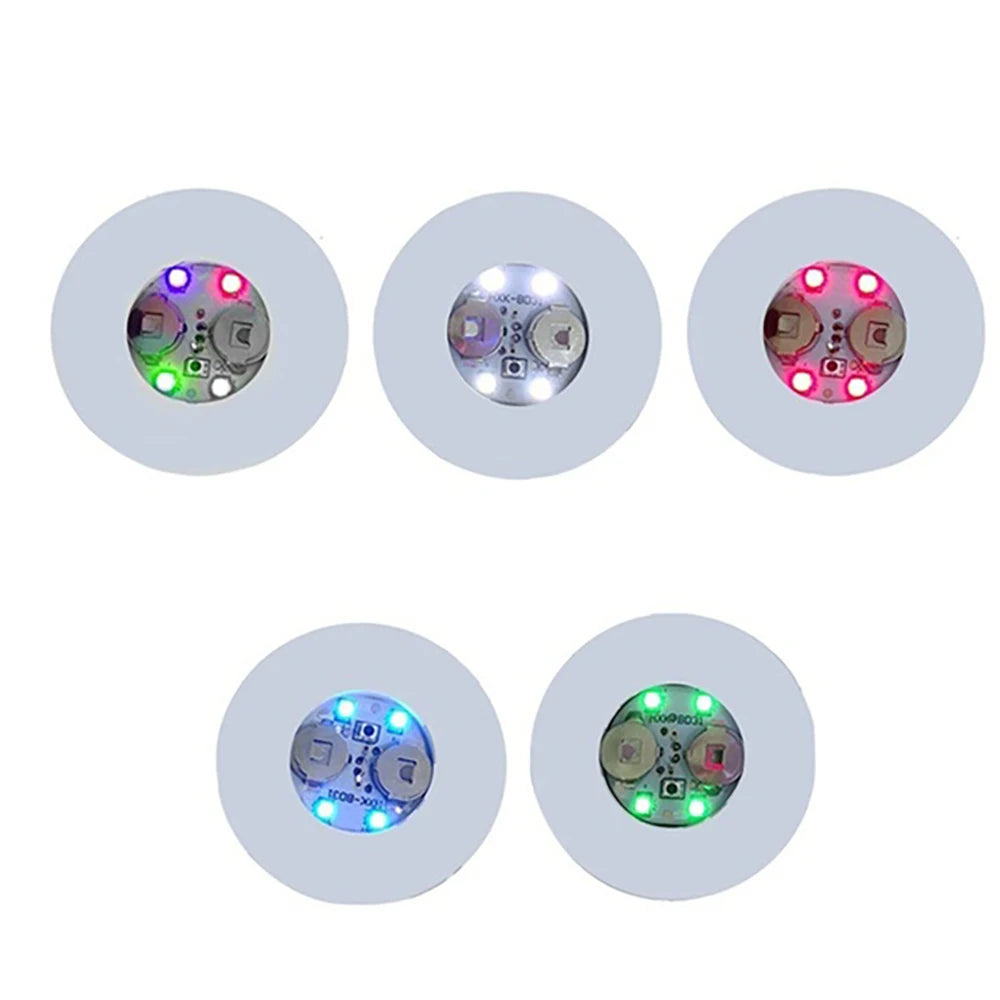 Autocollants de bouteille colorés Shoous Cowijk, lumières LED pour cocktail, maison, fête de mariage, décoration de table de Noël, 3 modes, 1 pièce, 5 pièces