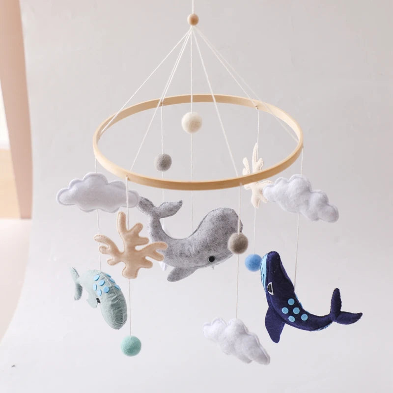 Berceau de bébé lit Mobile cloche hochet jouets en bois Crochet étoiles pendentif lit cloche jouets nouveau-né confort berceau support suspendus jouets cadeaux