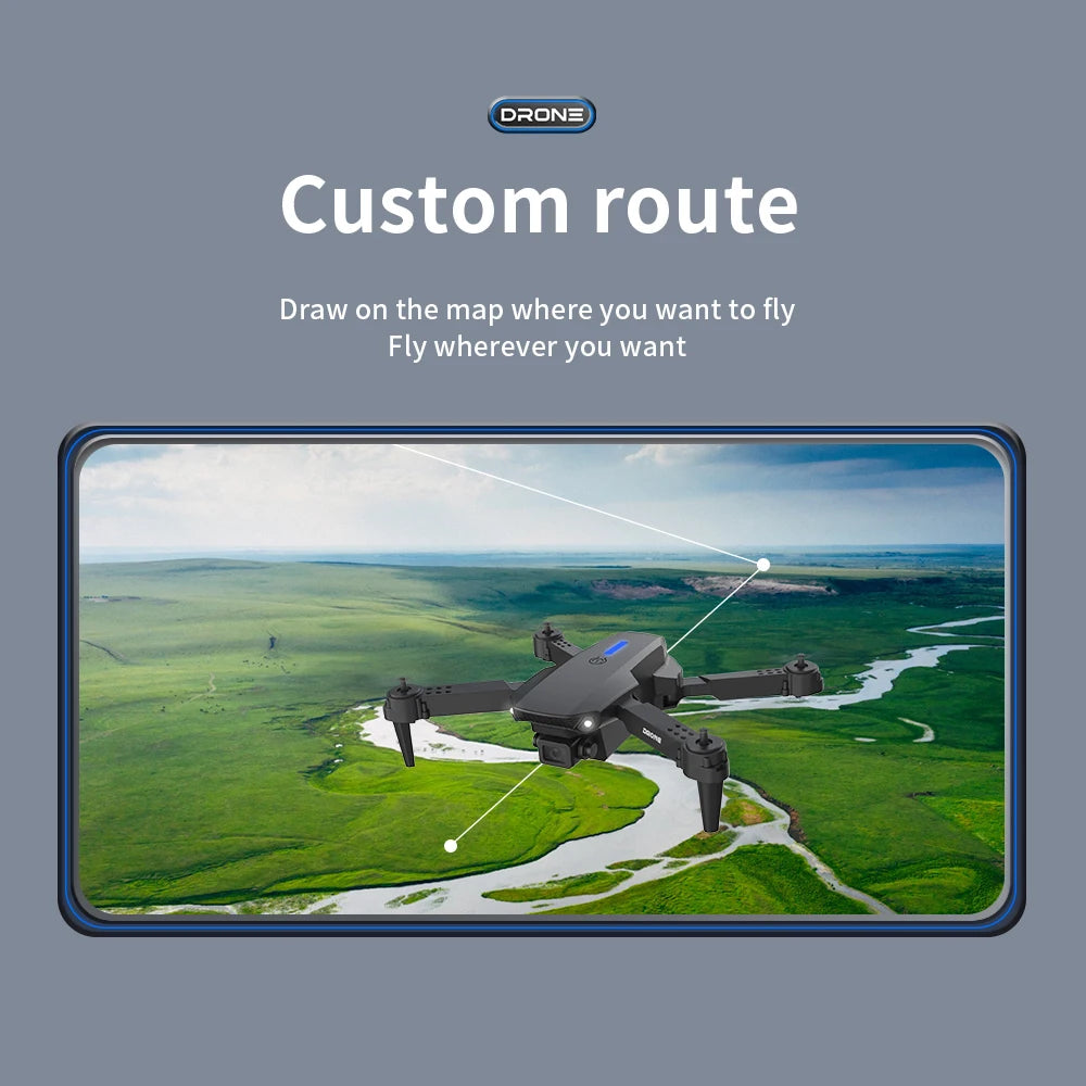 Drone haute définition E88/E58 4K, photographie aérienne, avion RC Intelligent à hauteur fixe, avion à quatre axes, jouets pour enfants garçons