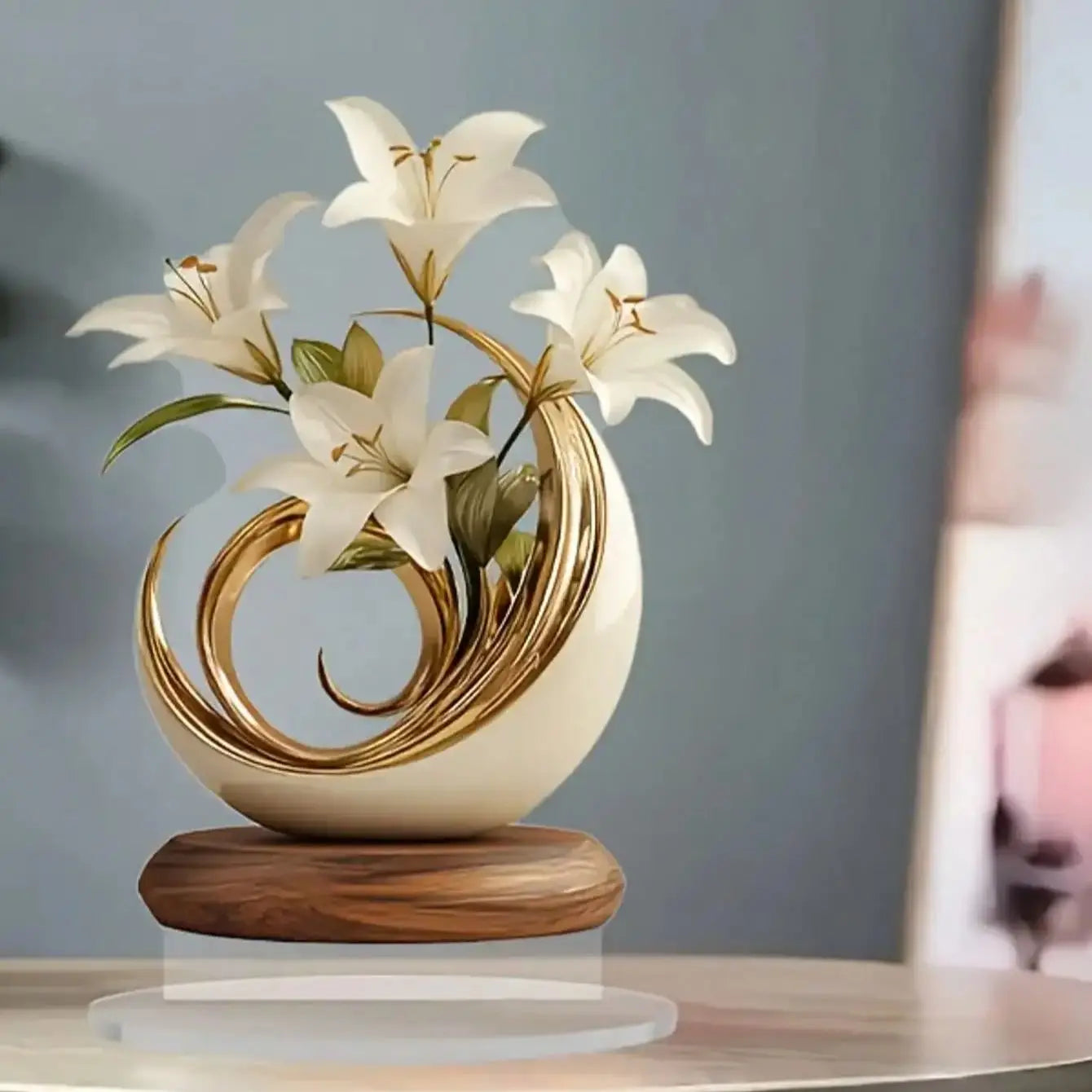 Décoration florale de Table, Plaque de bureau, adaptée à la décoration du salon, de la chambre à coucher, d'étude et du bureau, 1 pièce