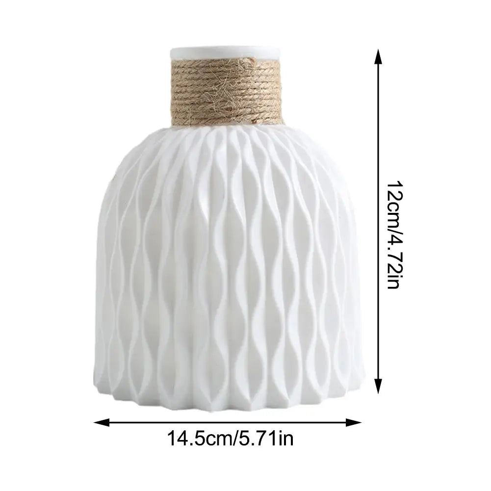 Vase à fleurs en plastique avec UL, pot de fleurs bricolage, porcelaine de salon, articles de fleurs, ornements de décoration pour la maison