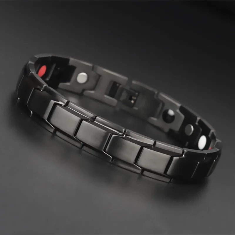 Offre spéciale de luxe mode santé énergie Bracelet hommes en acier inoxydable Bio magnétique Anti-fatigue Anti-rayonnement Bracelets bijoux