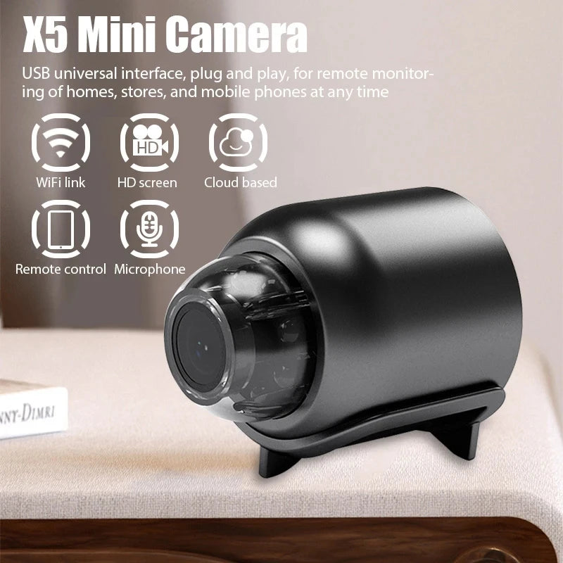 Nouveau X5 Mini caméra 1080P Vision nocturne claire léger Portable Premium caméras détection de mouvement caméra de Surveillance sans fil