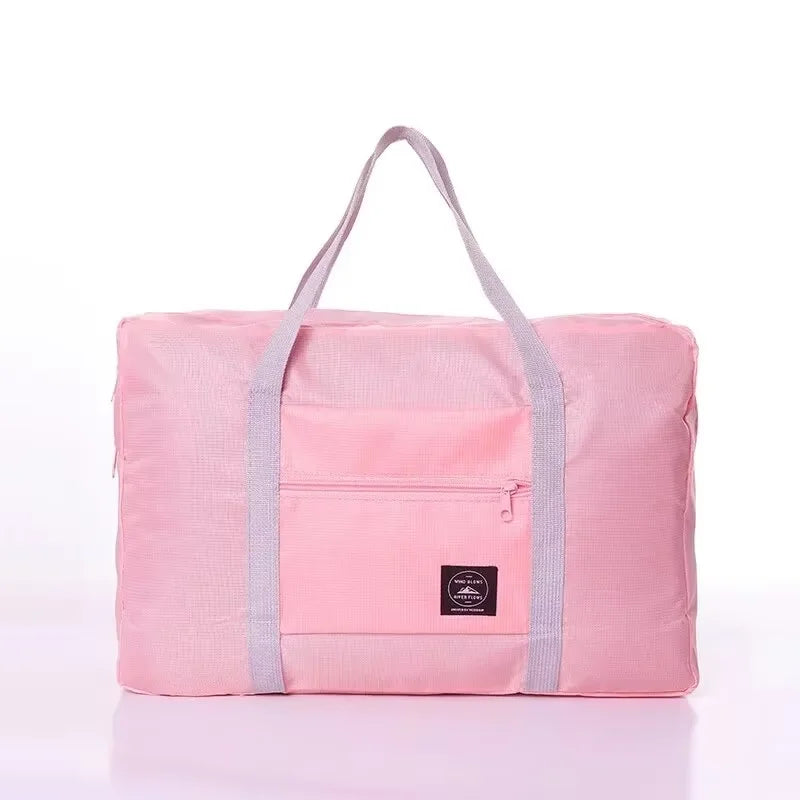Sac de voyage pliant imperméable de couleur unie, sac à bagages léger de grande capacité