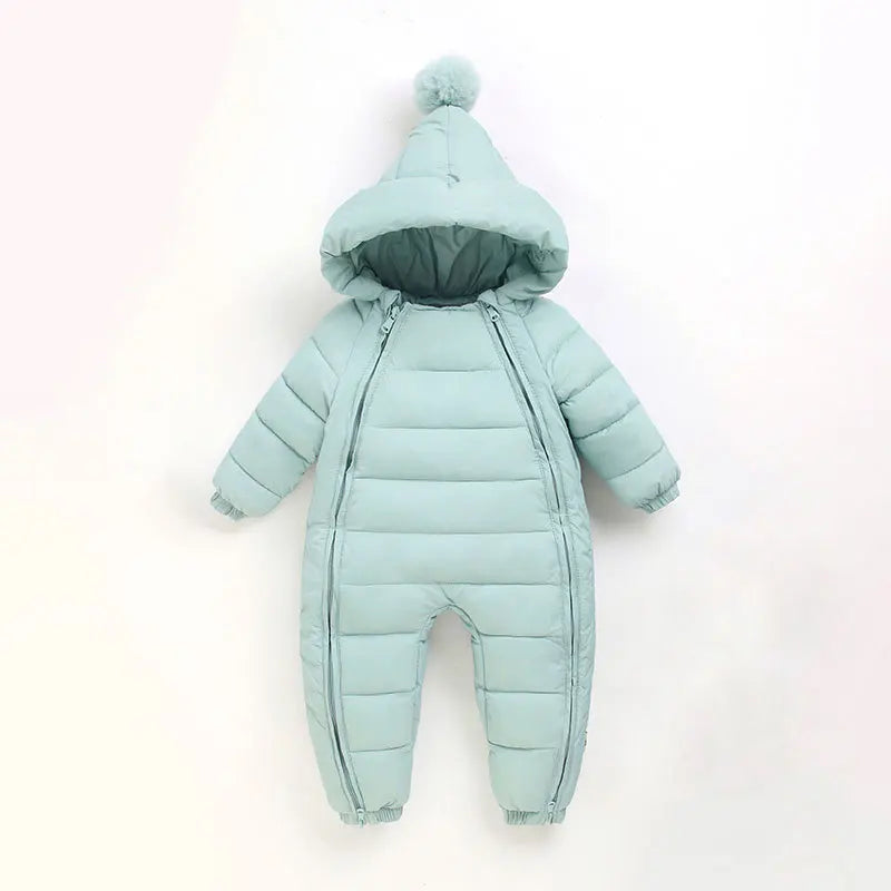 OLEKID automne hiver nouveau-né bébé barboteuse à capuche Plus velours enfant en bas âge garçon combinaison nouveau-né Snowsuit infantile bébé fille salopette
