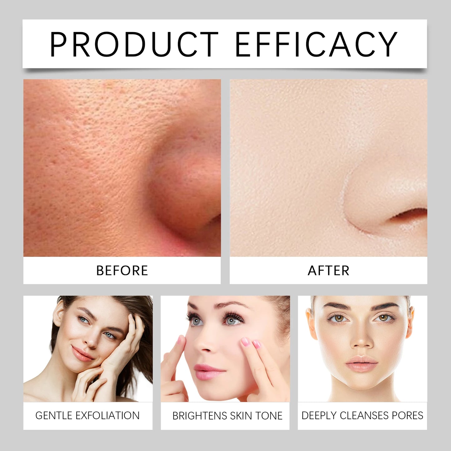 Sérum hydratant pour le visage, nourrit la peau sèche, Essence éclaircissante, ligne Fine lisse, rétrécit les Pores, Toner, liquide exfoliant au riz noir