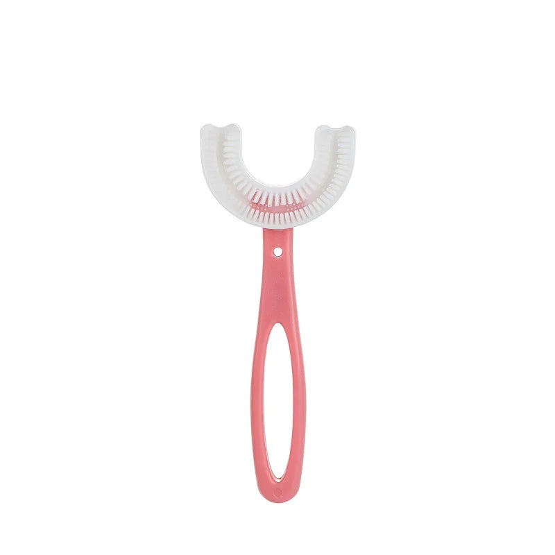 Brosse à dents en Silicone pour bébé, 360 degrés, en forme de U, anneaux de dentition, brosse pour bébé, soins buccaux, nettoyage