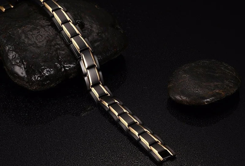 Offre spéciale de luxe mode santé énergie Bracelet hommes en acier inoxydable Bio magnétique Anti-fatigue Anti-rayonnement Bracelets bijoux