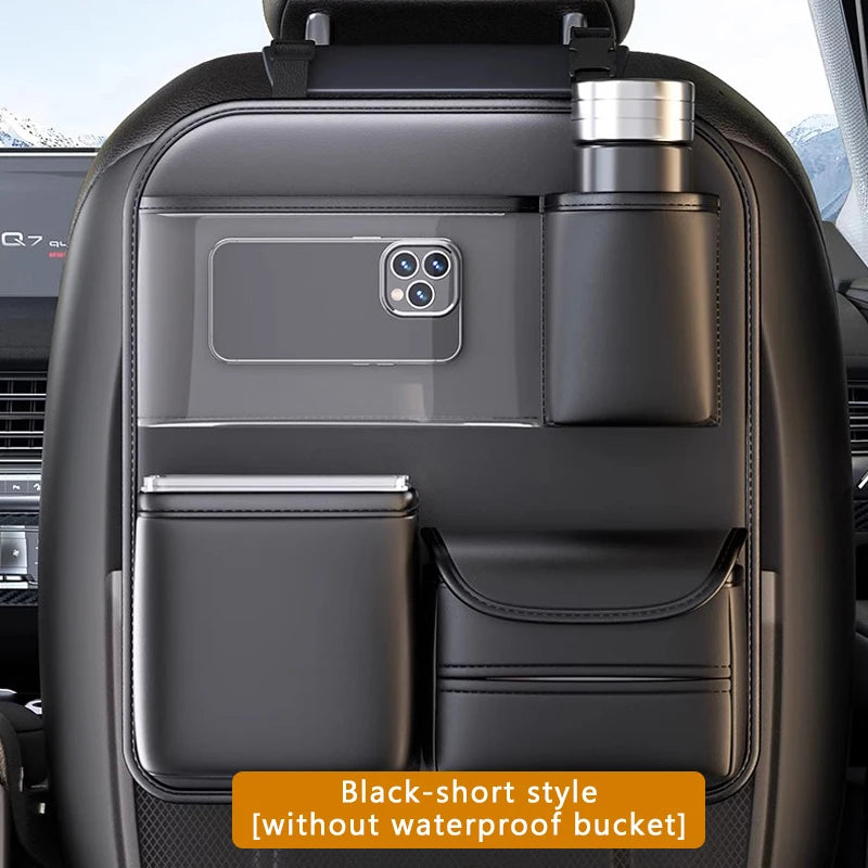 SEAMETAL 8 en 1 sac de rangement pour dossier de siège de voiture avec plateau pliable résistant à l'usure étanche organisateur de siège arrière de voiture porte-mouchoirs/gobelet