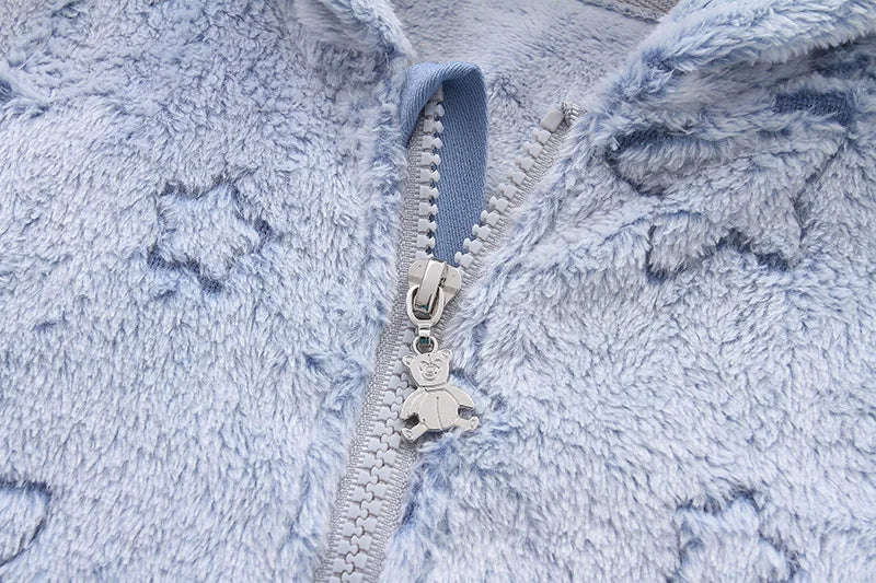 Vêtements doux pour nouveau-né, flanelle, automne hiver, pour bébés garçons et filles, combinaison de dessin animé, body chaud pour bébés de 0 à 12 mois