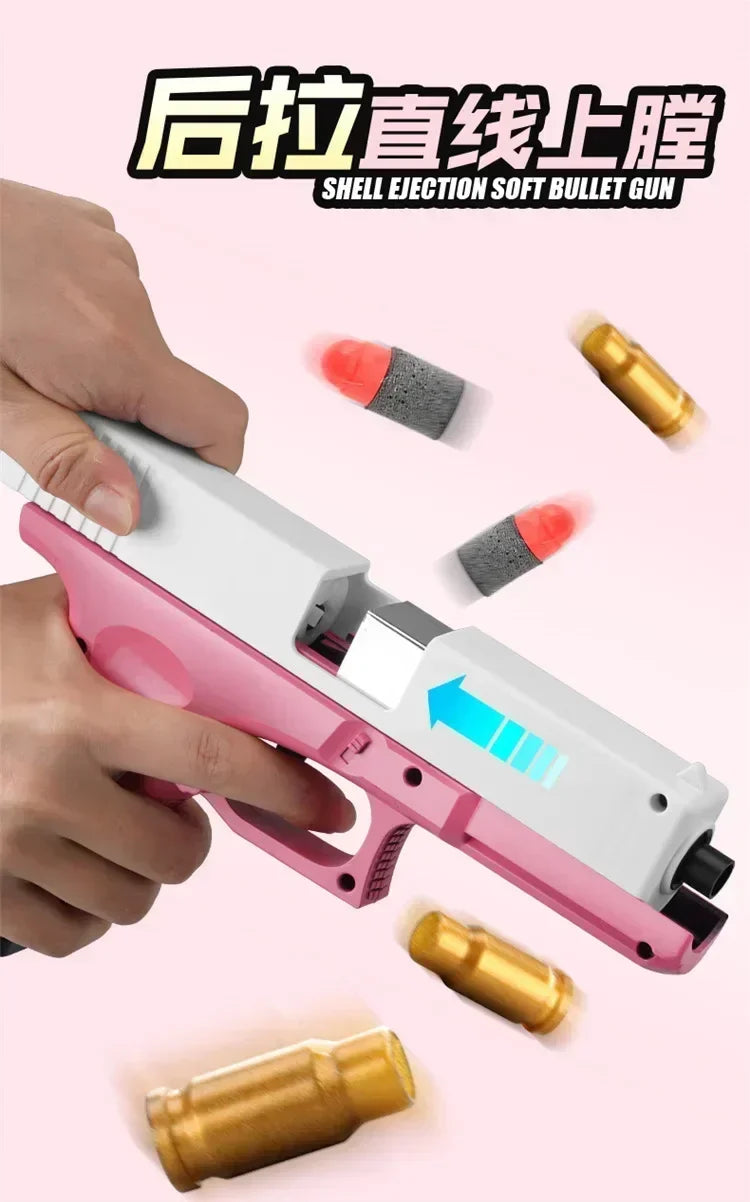 Pistolet Airsoft à éjection de coque pour enfants, balle molle, arme jouet, tir de Noël, jeu de plein air, cadeau pour garçons, le plus récent