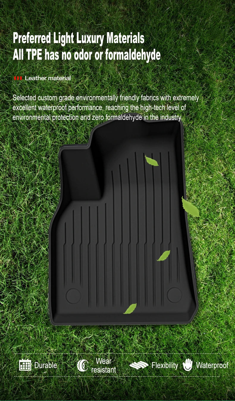 Polymères de coffre de voiture pour les placements, modèle Y, modèle 3, haute terre, 2021-2024, polymères de bagages, TPE, étanche, antidérapant, ensemble de revêtements de sol