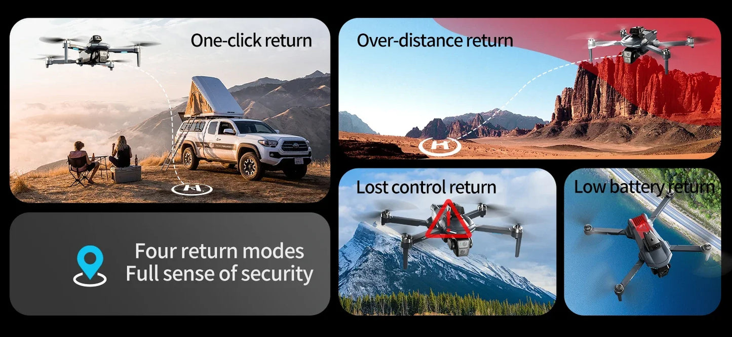 Xiaomi XT606 MAX GPS Drone 4k professionnel 8K HD caméra FPV souhait écran Drone 360 ° Jouets quadrirotor pour éviter les obstacles, drone