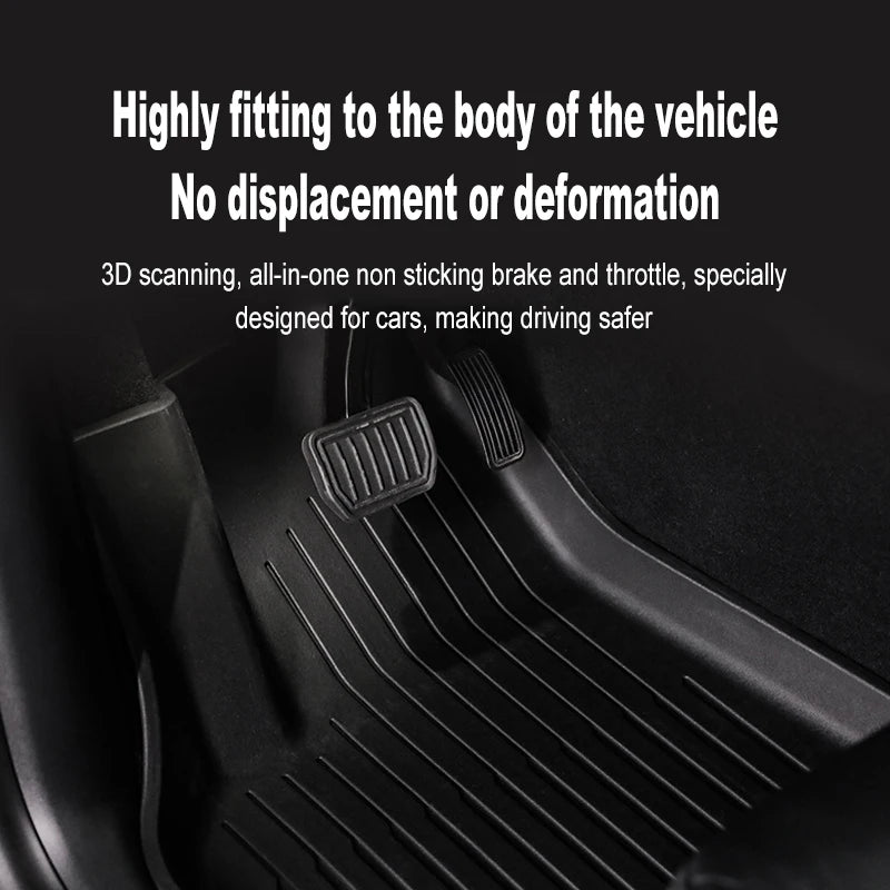 Polymères de coffre de voiture pour les placements, modèle Y, modèle 3, haute terre, 2021-2024, polymères de bagages, TPE, étanche, antidérapant, ensemble de revêtements de sol